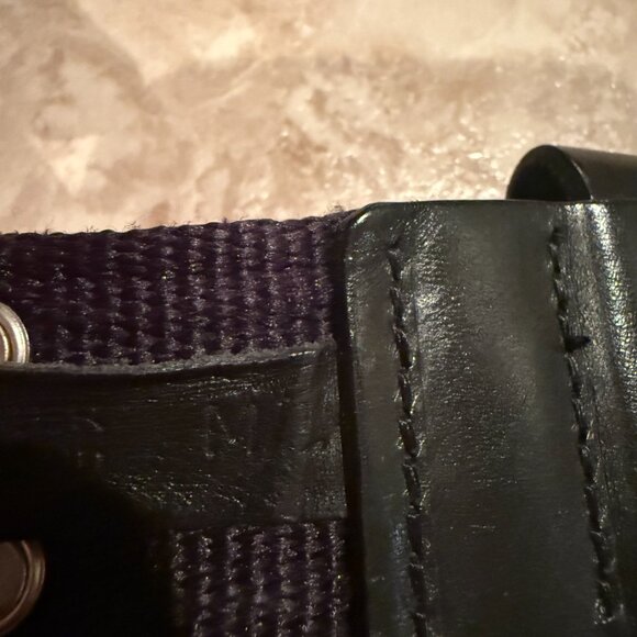 Rag & Bone | Double Eyelet Woven Belt | Black/Silver | Size: M main image 6